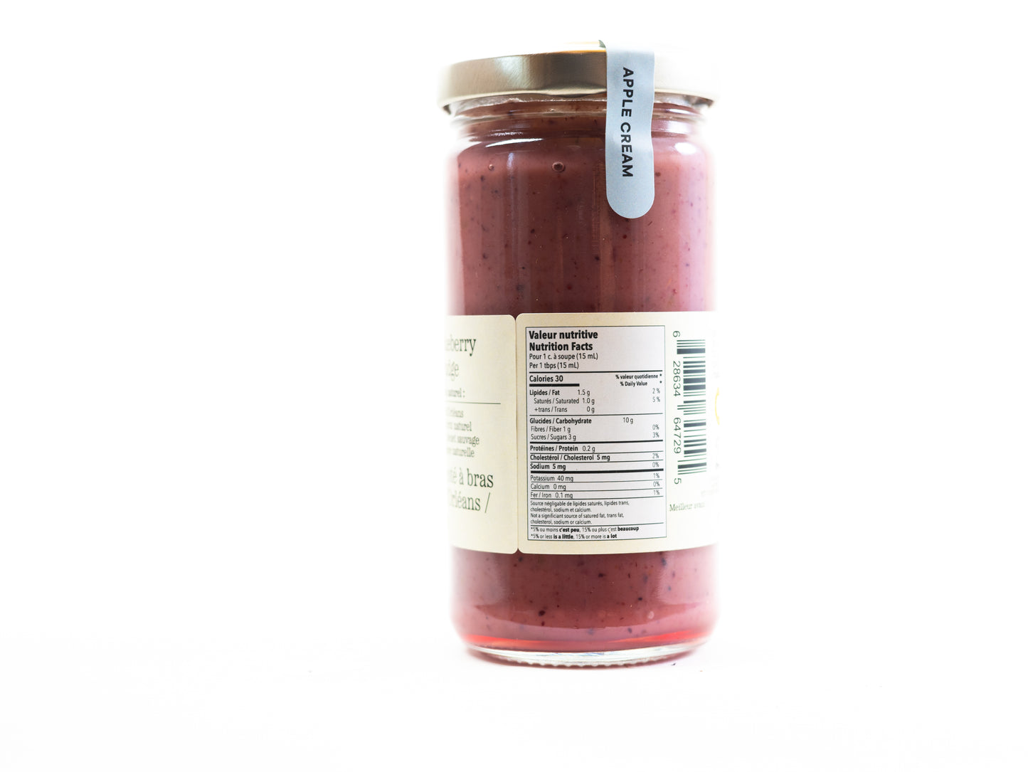 Crème de pomme bleuet